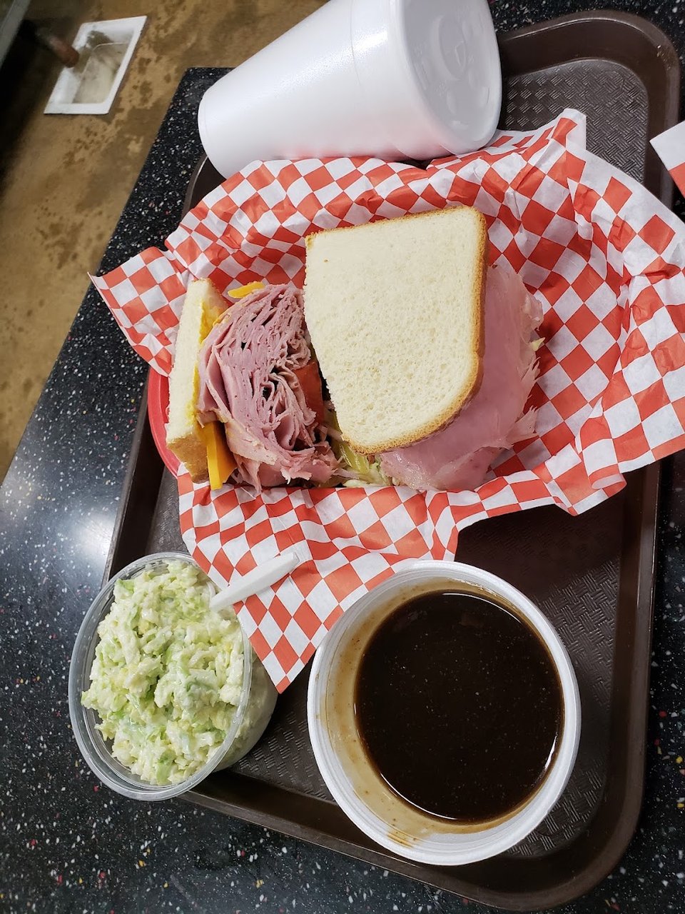 Ham Sandwich with Cole Slaw